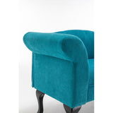 52.76" Linen Fabric Upholstered Loveseat with Rolled Arms, Comefortable Cushion and Solid Wood Legs for Living Room, Bedroom