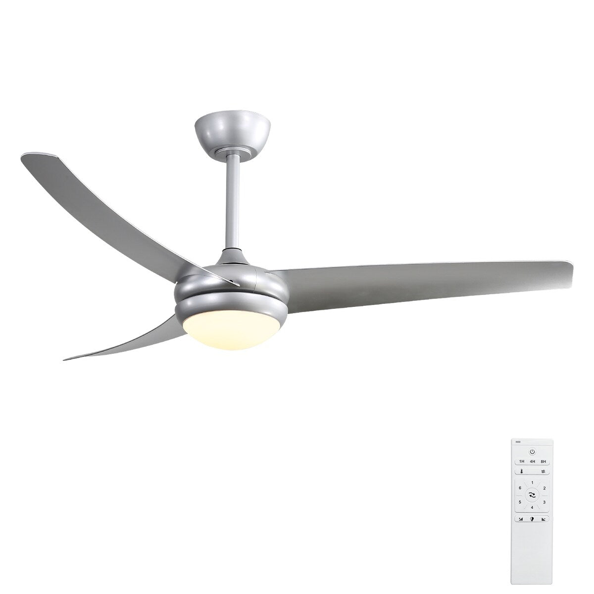 52" 3-Blade Reversible LED Ceiling Fan with Remote Control