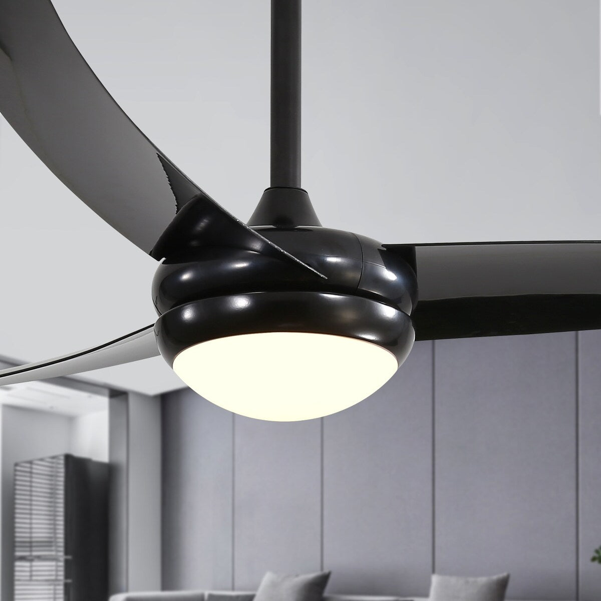 52" 3-Blade Reversible LED Ceiling Fan with Remote Control