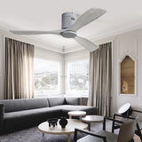 52" Brown Wood Ceiling Fan with 6 Speeds and DC Motor