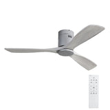 52" Brown Wood Ceiling Fan with 6 Speeds and DC Motor