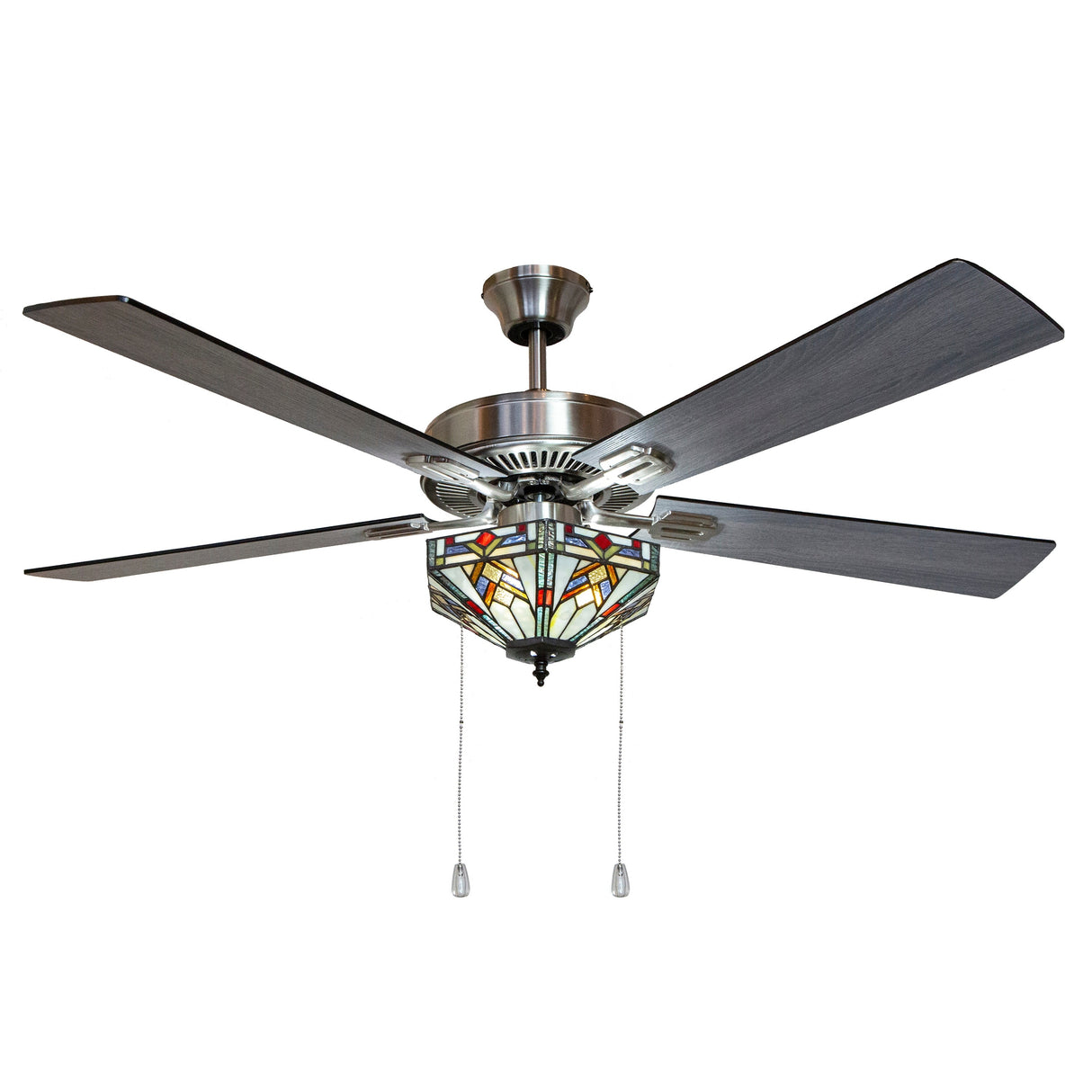 Copper Grove Cumana 52-inch Mission Stained Glass Hexagonal LED Ceiling Fan - 52"L x 52"W x 20"H - 52"L x 52"W x 20"H