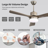 52" Ceiling Fan Light with Remote Control for Living Room