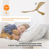 52" Ceiling Fan with Lights Remote Control