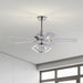 52" Dual Wood 5-Blade Lighted Indoor Ceiling Fan with Remote