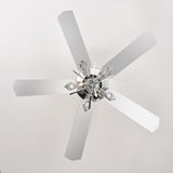 52" Dual Wood 5-Blade Lighted Indoor Ceiling Fan with Remote