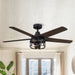 52" Rustic Reversible 5-Blade Indoor Ceiling Fan with Light and Remote
