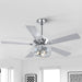 52" Ceiling Fans with Crystal Lighting Remote Control, 5 Blade - 52 Inch