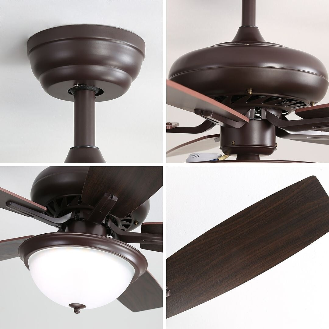 52" Modern Crystal Ceiling Fan with Light and Remote Control