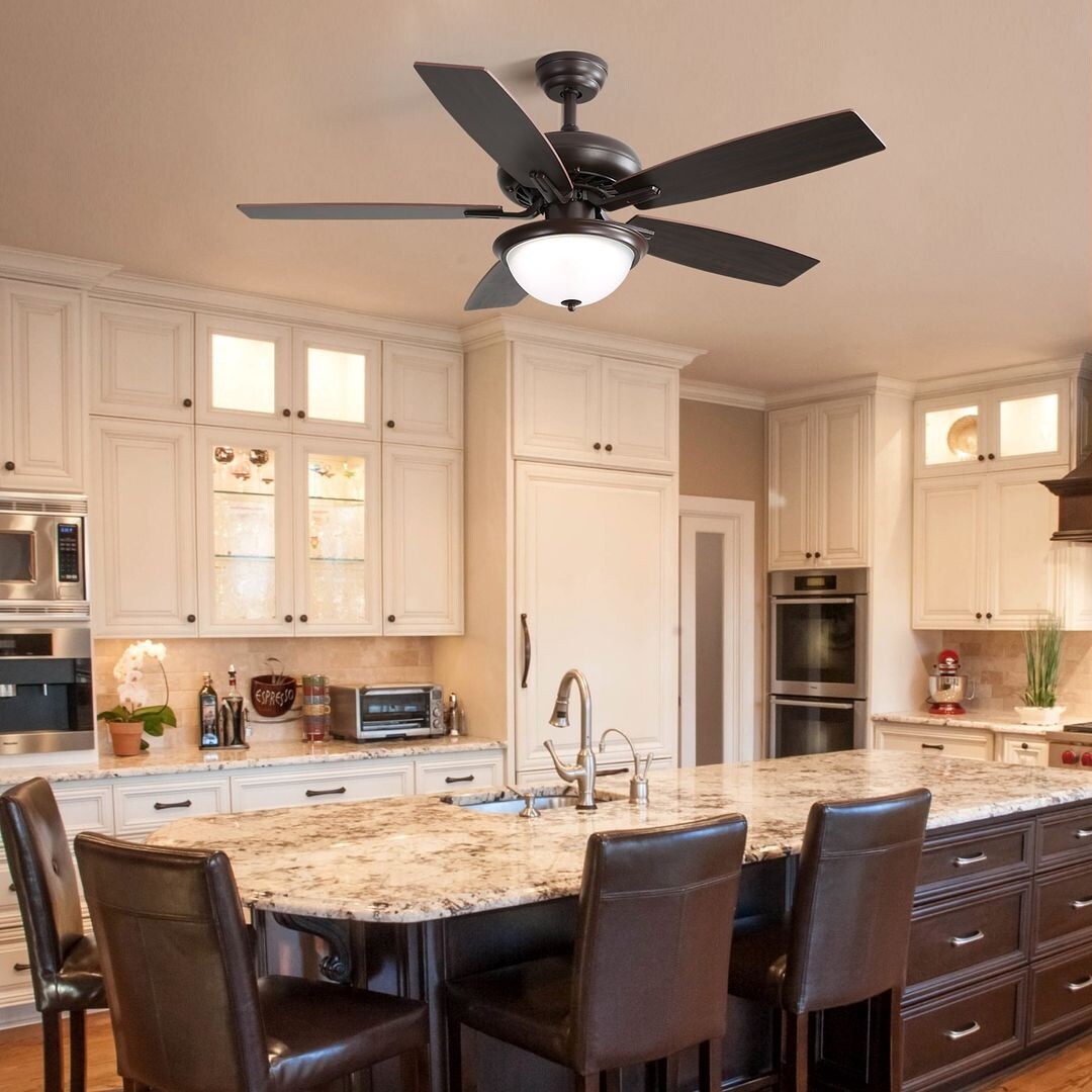 52" Modern Crystal Ceiling Fan with Light and Remote Control