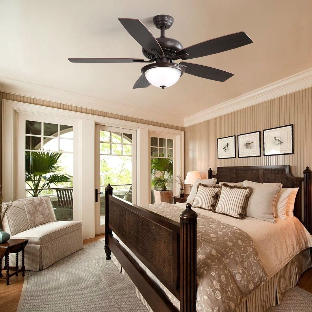 52" Modern Crystal Ceiling Fan with Light and Remote Control