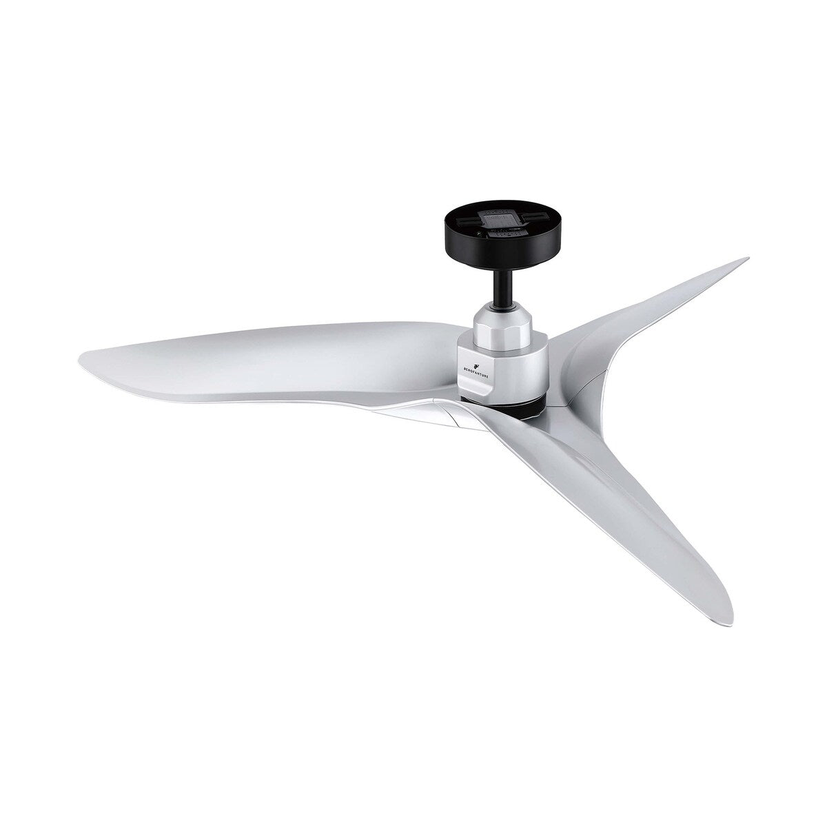 52" Modern Silver ABS 3-Blade Outdoor Ceiling Fan without Light