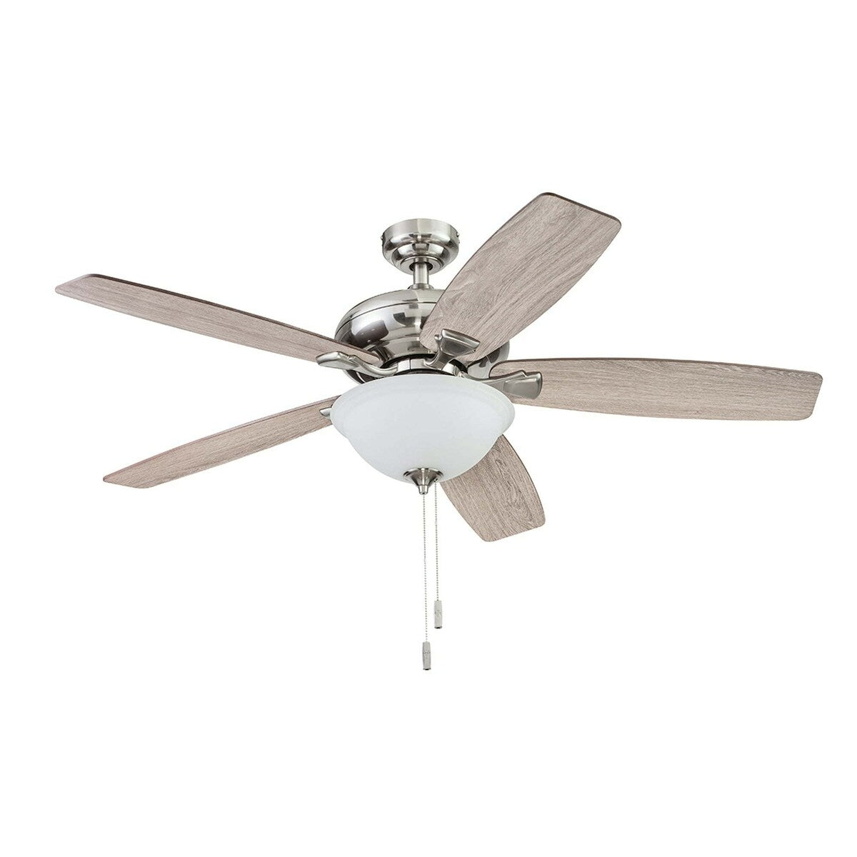 52" Satin Nickel 5-Blade Bowl Ceiling Fan