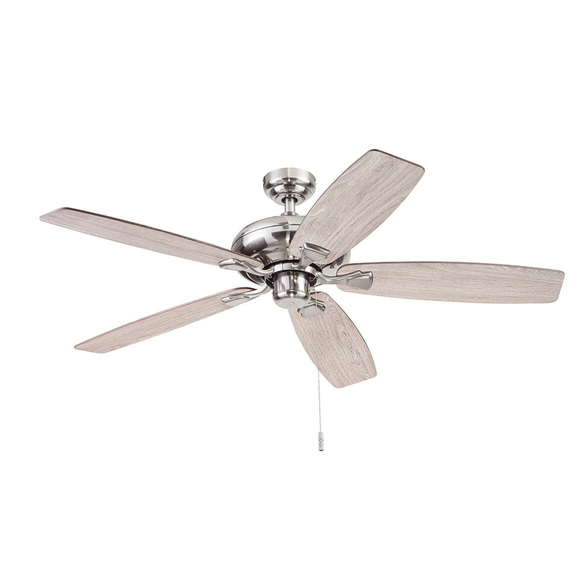 52" Satin Nickel 5-Blade Bowl Ceiling Fan