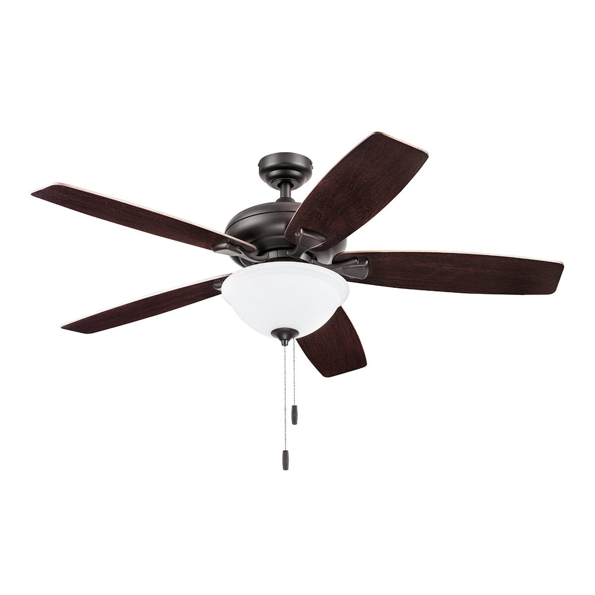 52" Satin Nickel 5-Blade Bowl Ceiling Fan