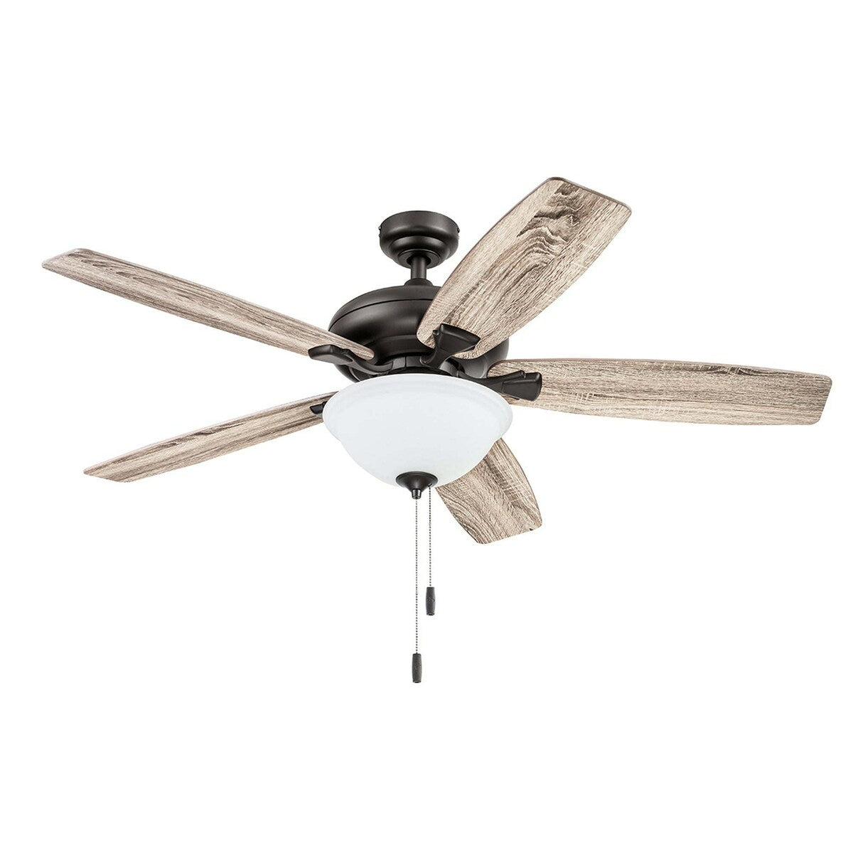 52" Satin Nickel 5-Blade Bowl Ceiling Fan