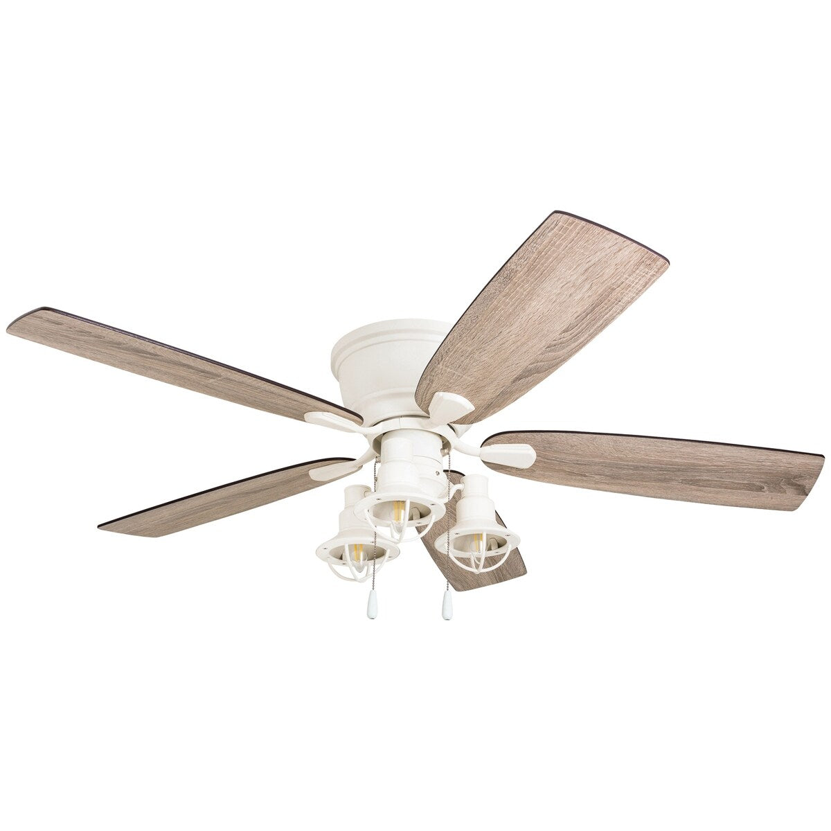 52" The Gray Barn Houghton Coastal Indoor LED Ceiling Fan with Pull Chains 5 Reversible Blades - 52