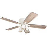 52" The Gray Barn Houghton Coastal Indoor LED Ceiling Fan with Pull Chains 5 Reversible Blades - 52