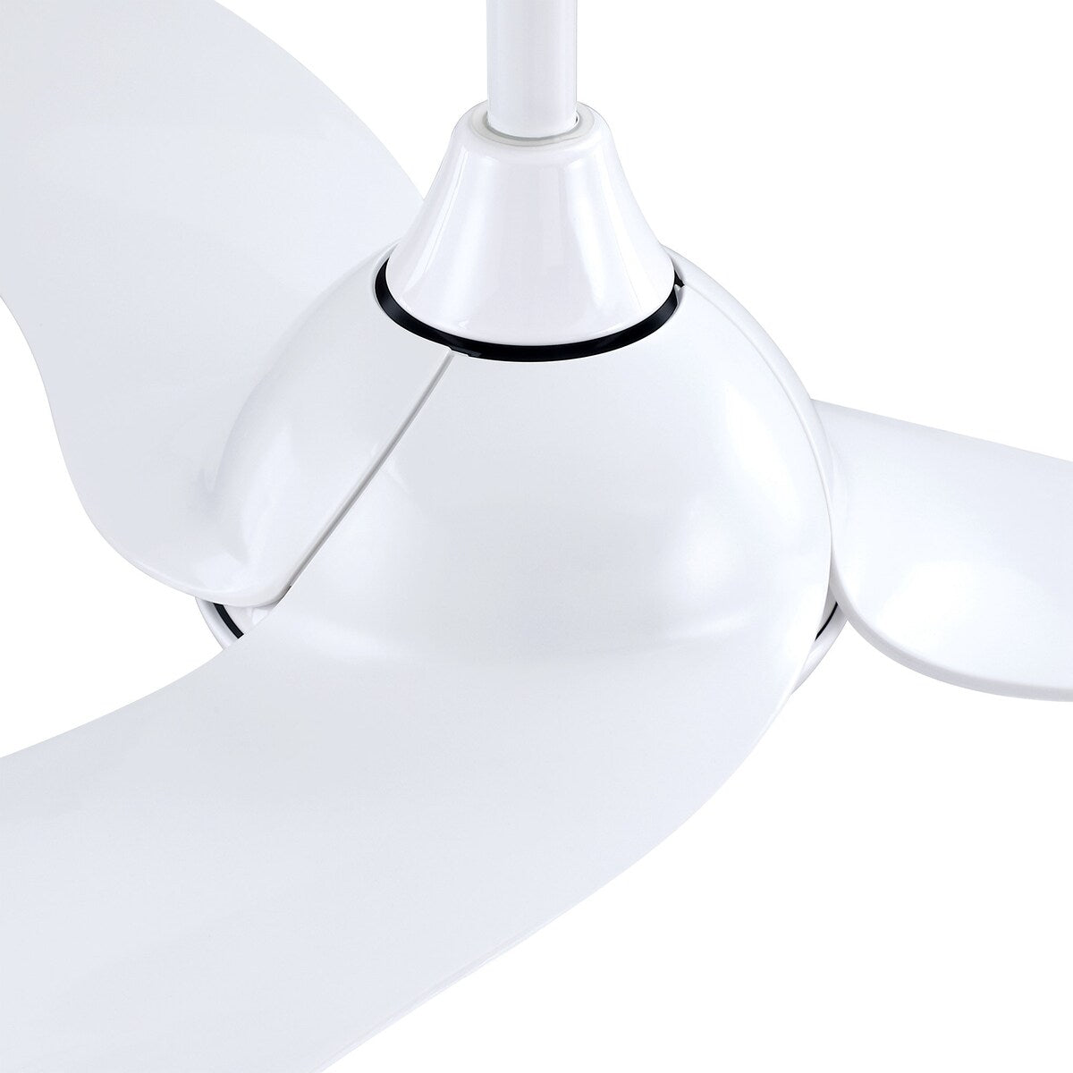52" Modern White ABS Integrated LED Ceiling Fans with Light and Remote