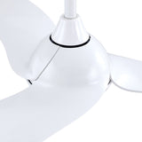 52" Modern White ABS Integrated LED Ceiling Fans with Light and Remote