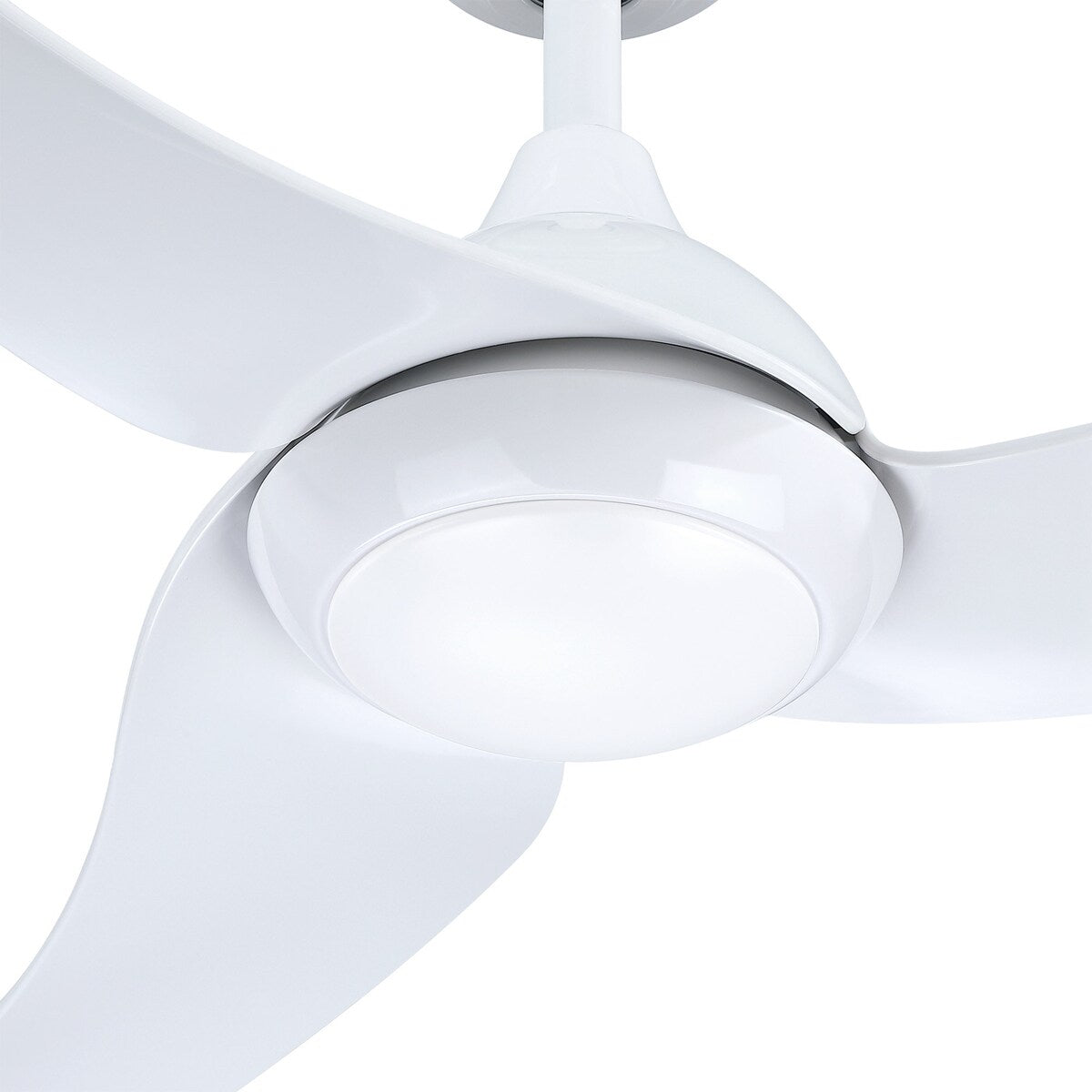 52" Modern White ABS Integrated LED Ceiling Fans with Light and Remote