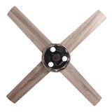 Rustic Wood Frame 4-Blade 3-Light Chandelier Ceiling Fan with Remote and Light Kit - 52-in W x 19.1-in H