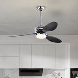 52'' ABS Blades Ceiling Fan with Lights and Remote ,5 Speeds Adjustable ,DC Motor Modern Ceiling Fan with 3 ABS Fan Blades