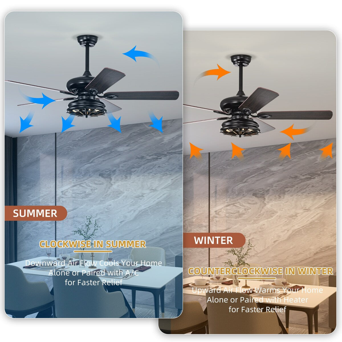 52'' Farmhouse Ceiling Fan