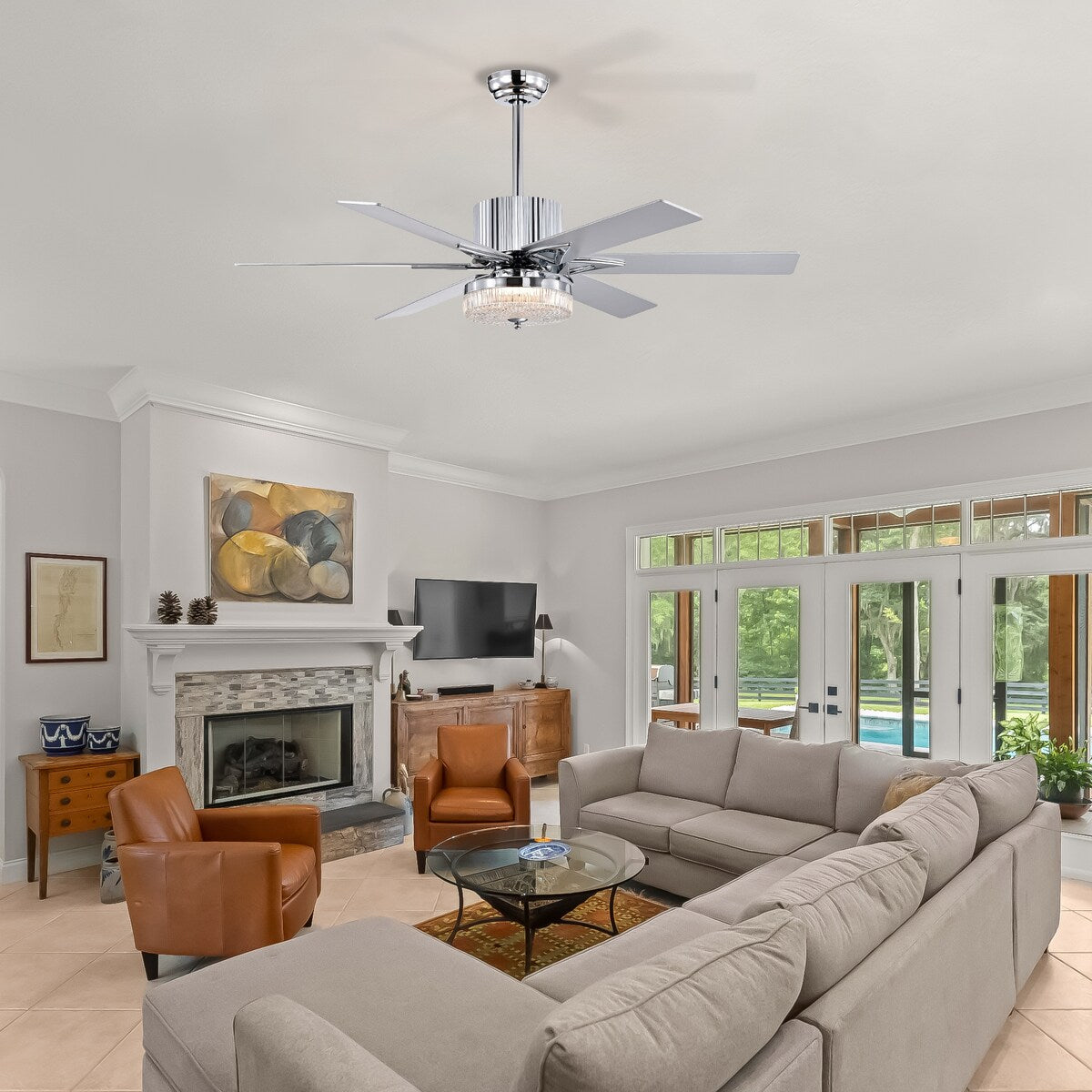 52'' Modern Ceiling Fans with Remote