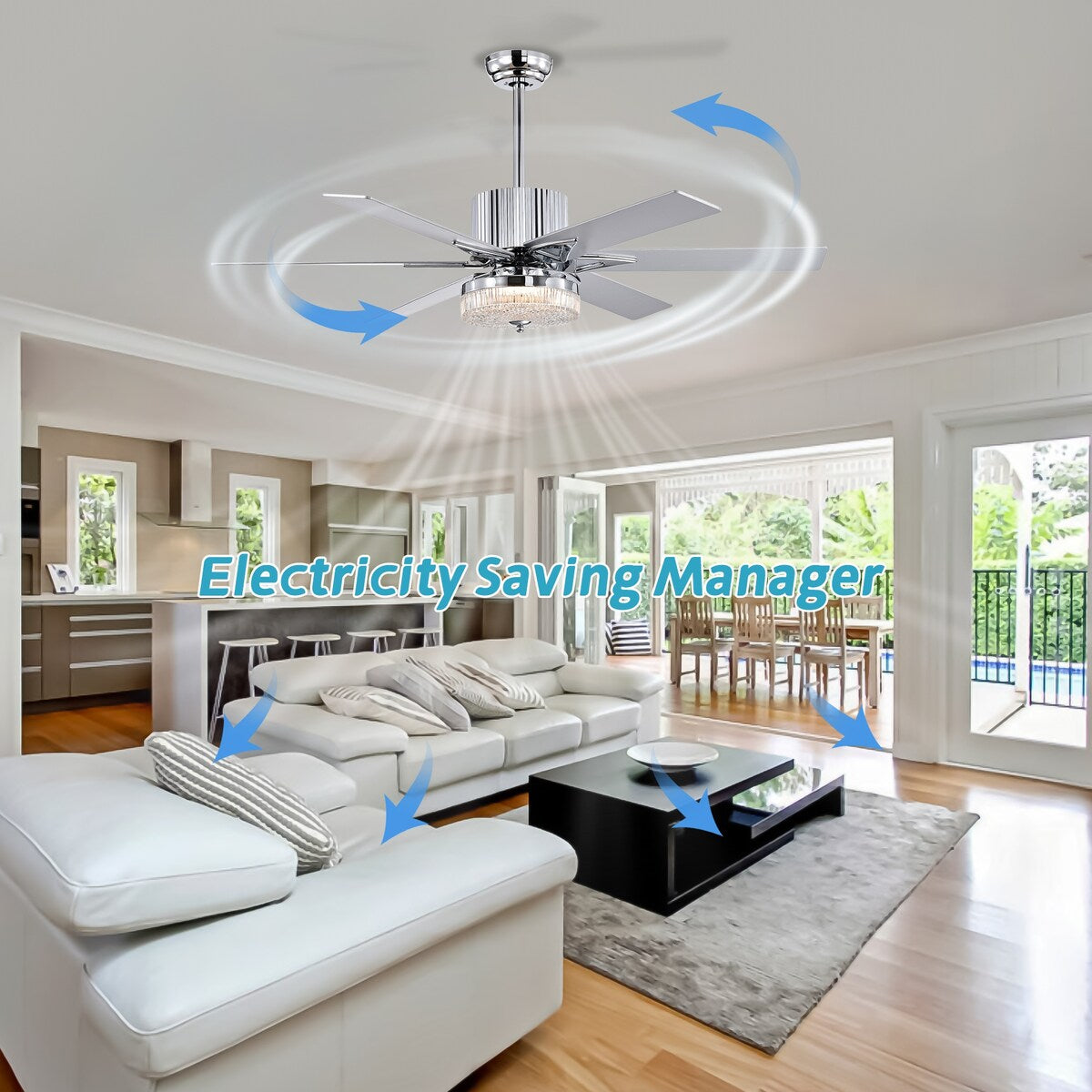52'' Modern Ceiling Fans with Remote