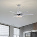 52'' Modern Ceiling Fans with Remote,Wood Ceiling Fan with Lights,LED Ceiling Fan Light with 6 Blade