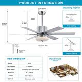 52'' Modern Ceiling Fans with Remote