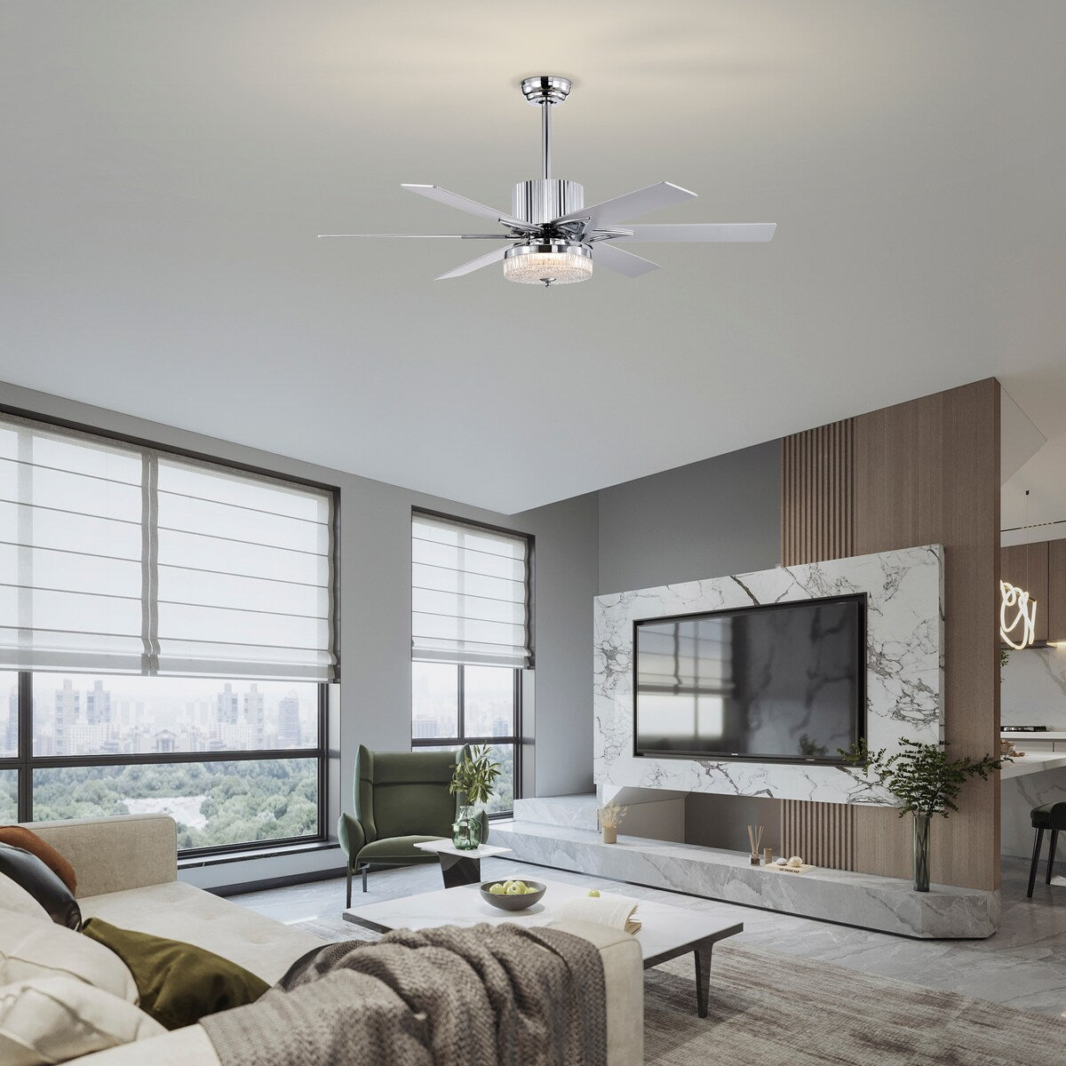 52'' Modern Ceiling Fans with Remote