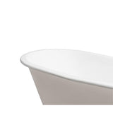 53" Cast Iron R5460CH-GLD Soaking Clawfoot Tub with External Drain
