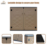53 in. W x 34 in. D x 47 in. H Coffee HDPE Outdoor Storage Cabinet - N/A