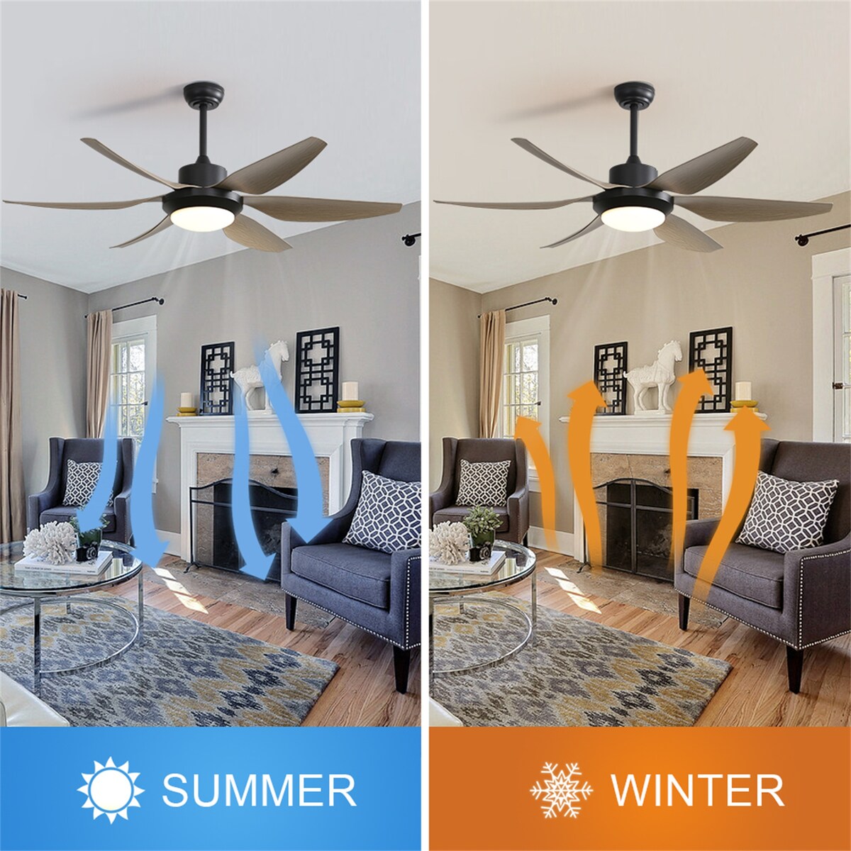 54 Inch Indoor Ceiling Fan