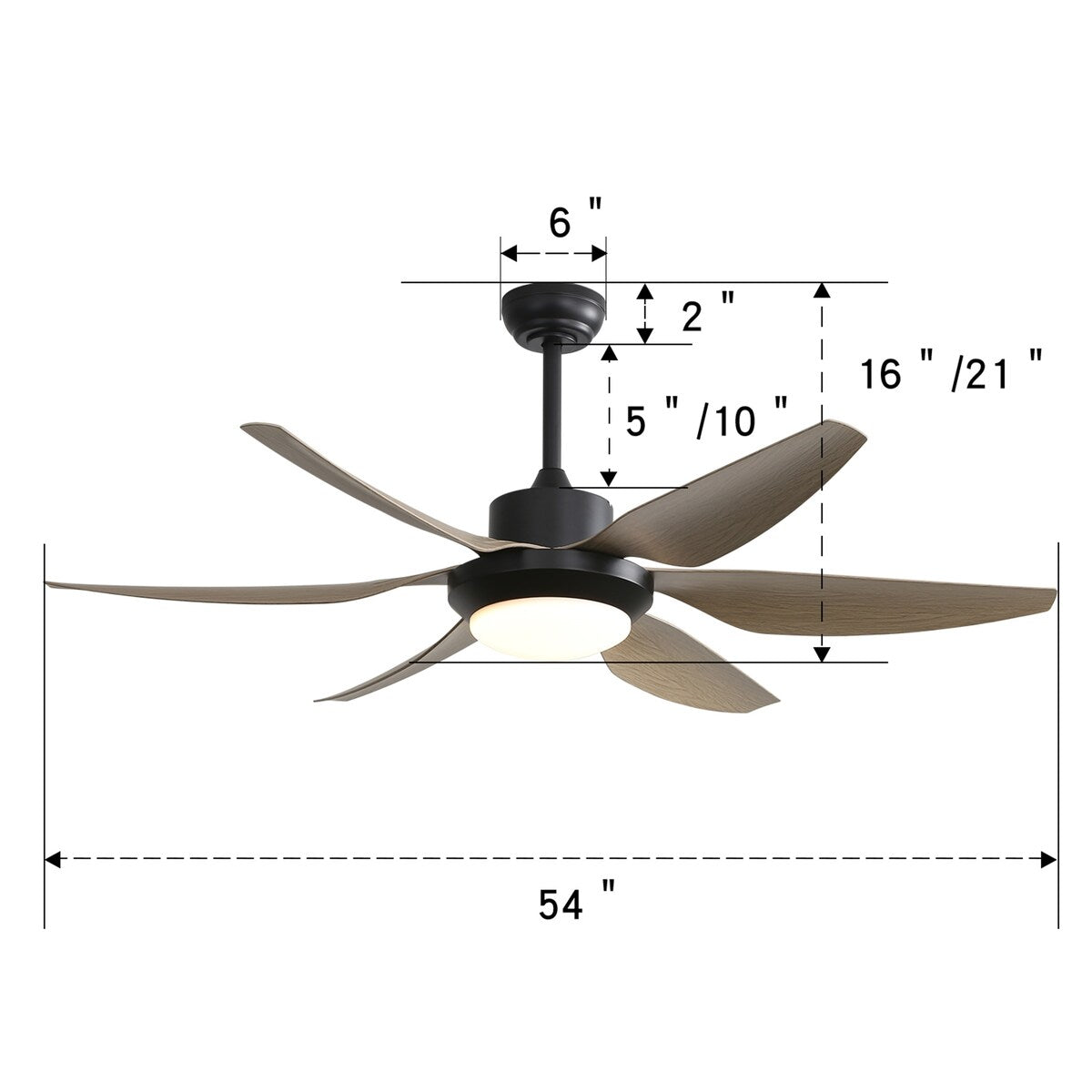 54 Inch Indoor Ceiling Fan