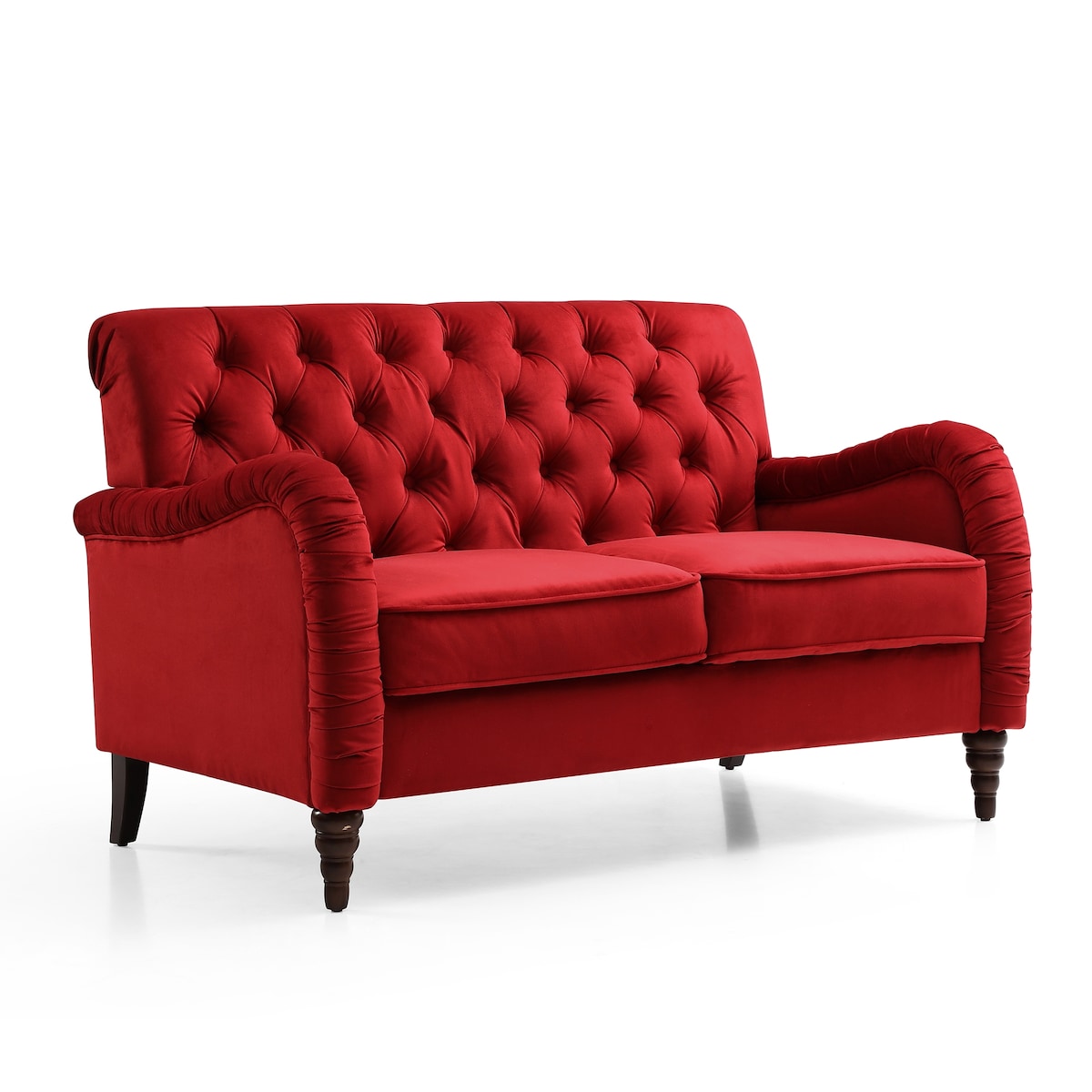54" Americana Sofa 2 Seater for Living Room, Apartment, Office, Tufted Back Sofa, Sloped Arm Sofa, Multiple Cushions Sofa