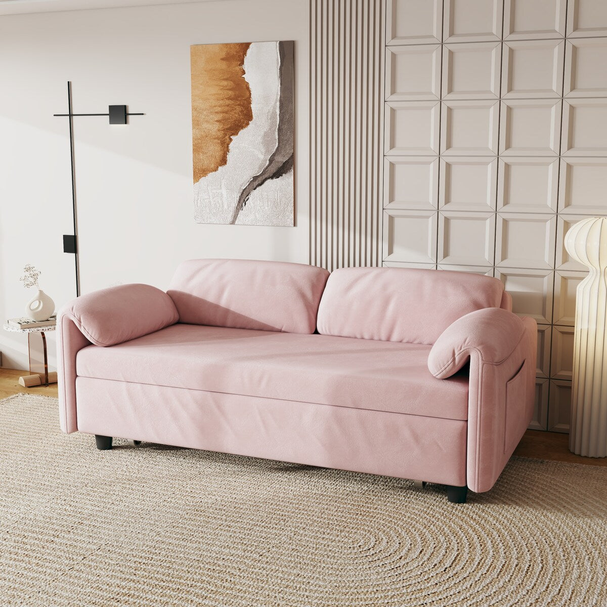 54"Sofa Bed,Sleeper Sofa- 2 in 1 Pull Out Couch Bed for Living Room,Sofa Sleeper with Pull Out Bed