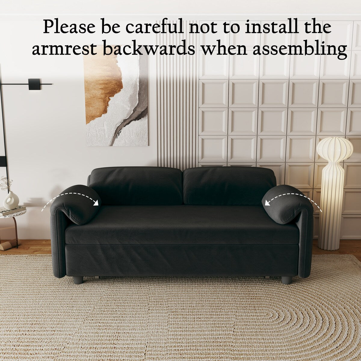 54"Sofa Bed,Sleeper Sofa- 2 in 1 Pull Out Couch Bed for Living Room,Sofa Sleeper with Pull Out Bed