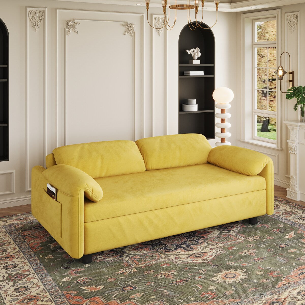 54"Sofa Bed,Sleeper Sofa- 2 in 1 Pull Out Couch Bed for Living Room,Sofa Sleeper with Pull Out Bed