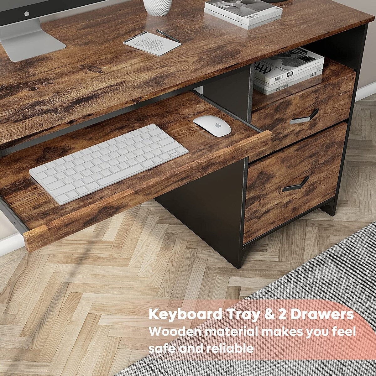 Overstock computer desk with keyboard tray hotsell