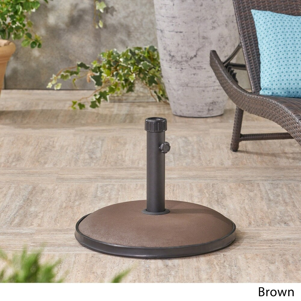 Tulare Outdoor 55 lbs Circular Concrete Umbrella Base by Christopher Knight Home