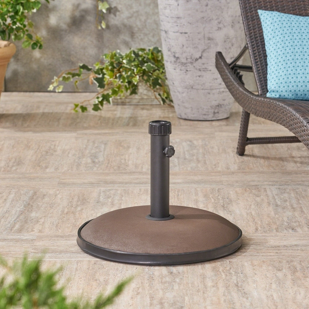 Tulare Outdoor 55 lbs Circular Concrete Umbrella Base by Christopher Knight Home