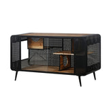 55.12 in Spacious Cat House Tabletop with Tempered Glass with Shelves
