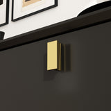 55.1"W 6-Drawer Double Dresser Black Gold Storage Cabinet Chest