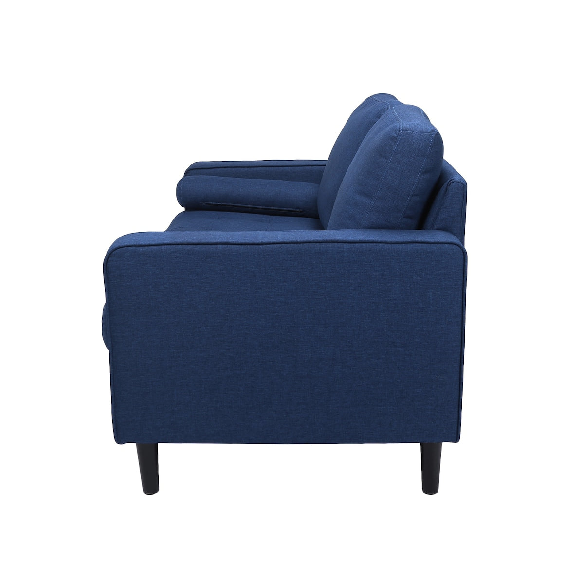 55.5" Loveseat Pillow Back Fabric Upholstered Sofa & Couches Design with Rubber Wood Legs Support and Back & Seat Removable