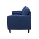 55.5" Loveseat Pillow Back Fabric Upholstered Sofa & Couches Design with Rubber Wood Legs Support and Back & Seat Removable