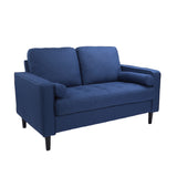 55.5" Loveseat Pillow Back Fabric Upholstered Sofa & Couches Design with Rubber Wood Legs Support and Back & Seat Removable