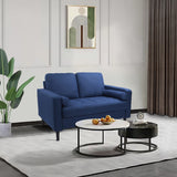 55.5" Loveseat Pillow Back Fabric Upholstered Sofa & Couches Design with Rubber Wood Legs Support and Back & Seat Removable